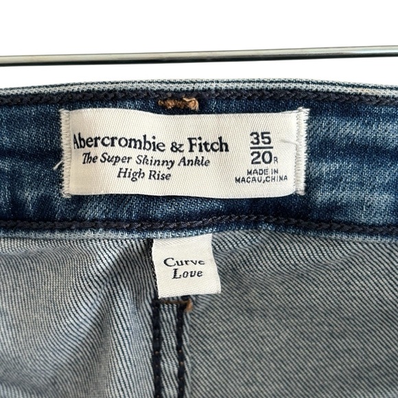 Abercrombie & Fitch Curve Love Super Skinny Jeans 20R High Rise Ankle Distressed - Picture 7 of 16